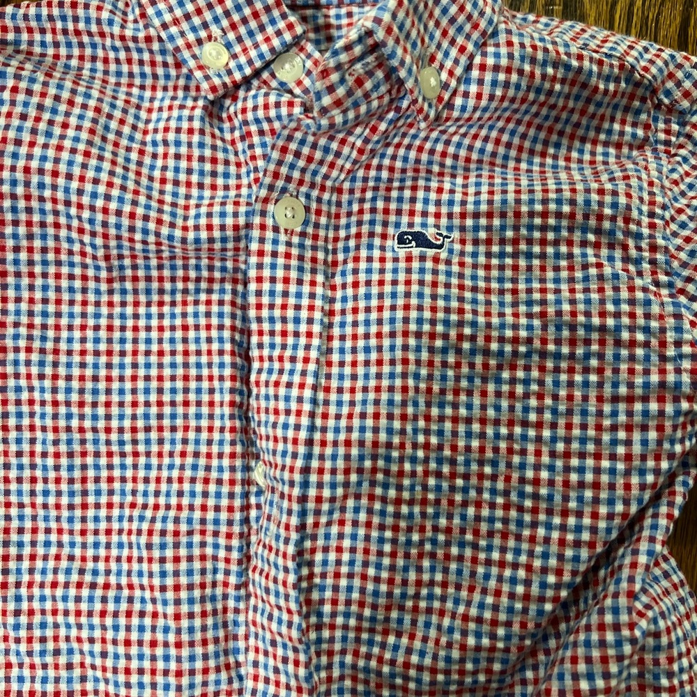 Toddler vineyard vines boy red blue checkered
